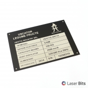  Placheta identificare utilaj aluminiu anodizat